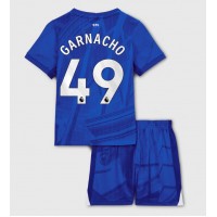 Chelsea Alejandro Garnacho #49 Domáci Detský futbalový dres 2025-26 Krátky Rukáv (+ trenírky)
